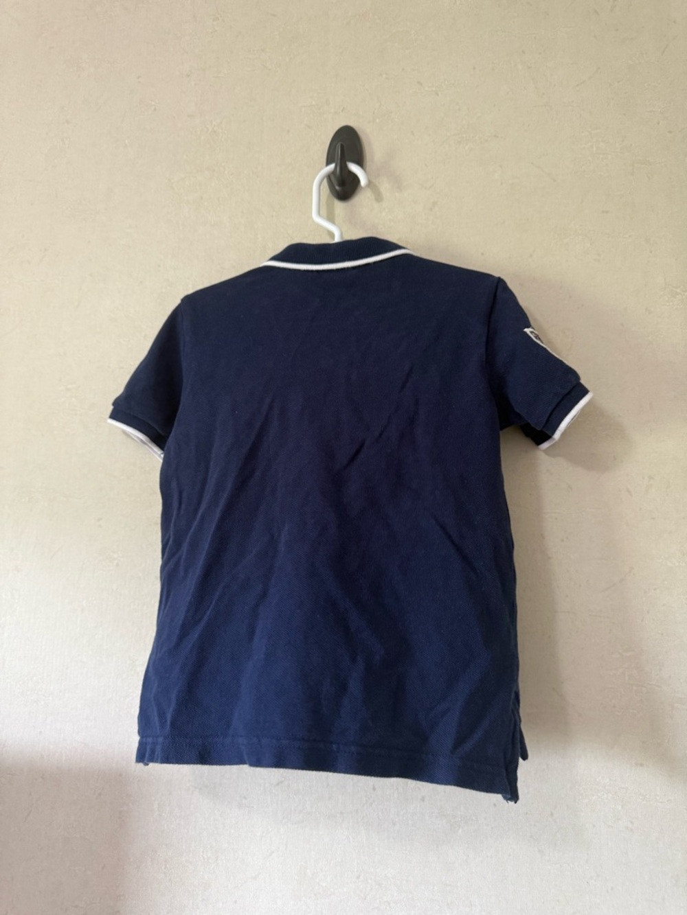 Polo Ralph Lauren Boys Mesh Big Pony Shirt Navy W/White Sash Shield Crest 4T - Picture 2 of 4